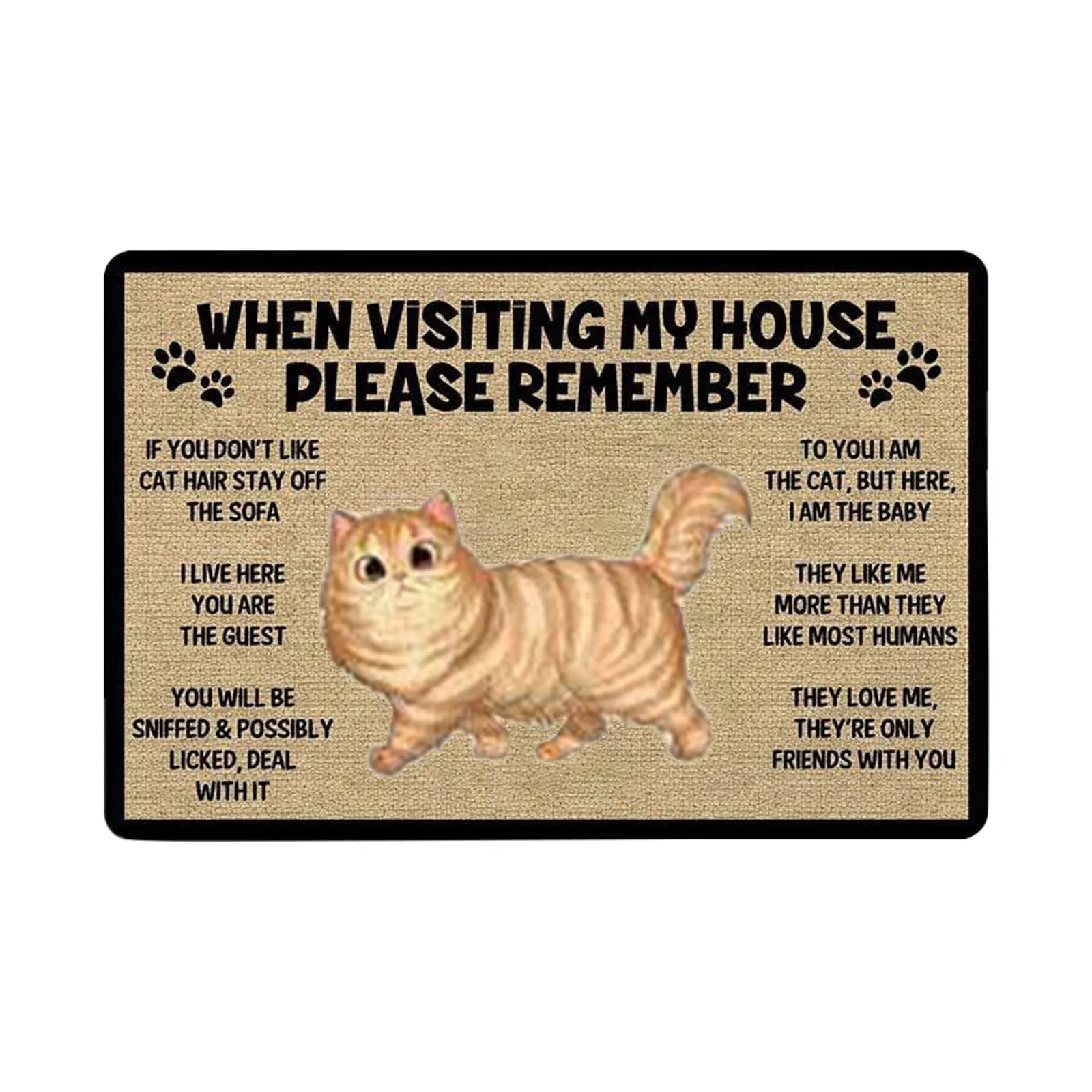 Cartoon Cat Welcome Doormats - Best Globe Product