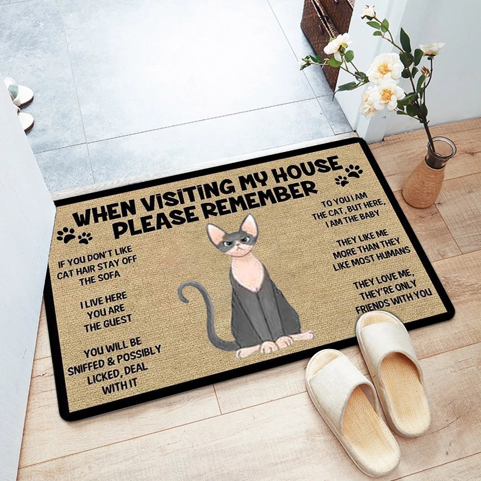 Cartoon Cat Welcome Doormats - Best Globe Product