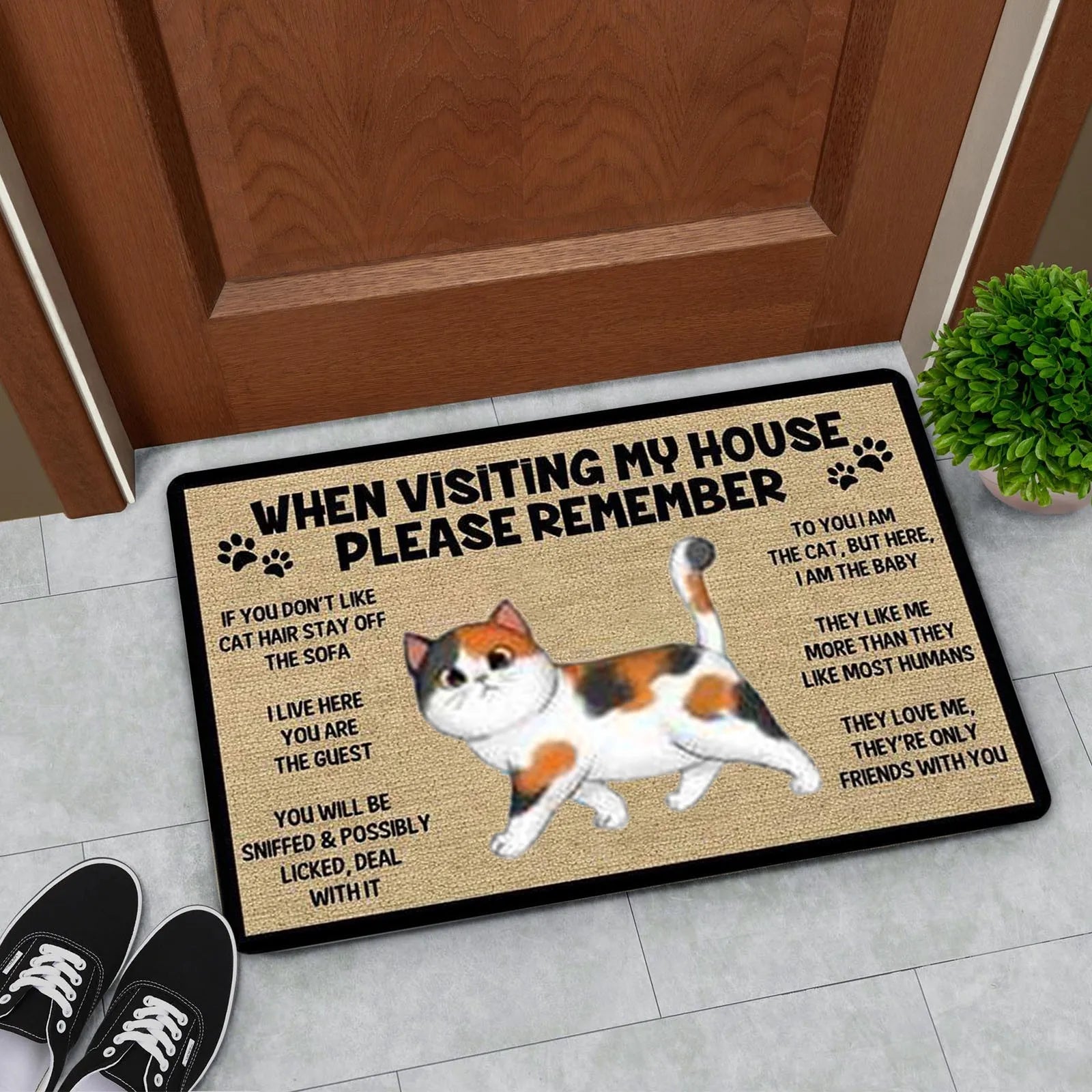 Cartoon Cat Floor Mat