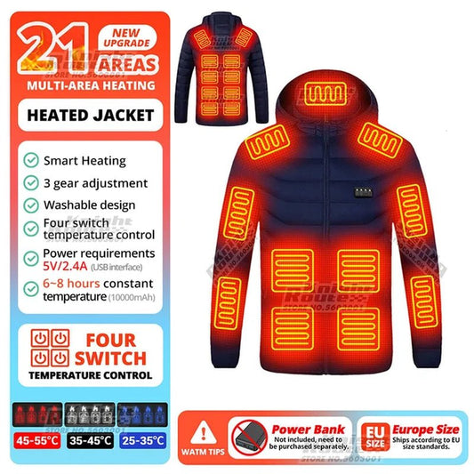 Men and Women Electric Heated Jacket with USB Charging - Best Globe Product